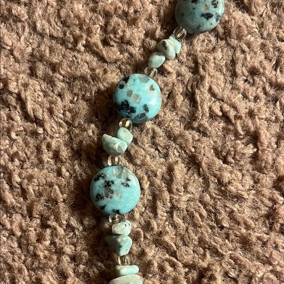 Elegant Blue Beaded Necklace - Picture 3 of 3